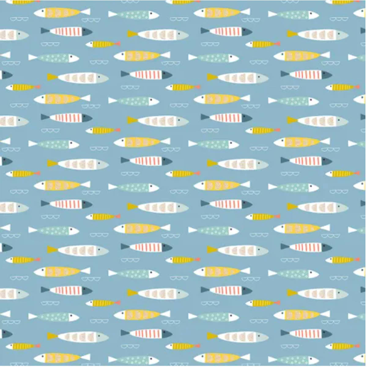 D/COAST -  FISH SCHOOL - by Devonstone (Australia)- 100% Cotton