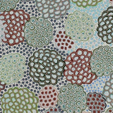 DANCING FLOWERS GREEN by Australian Aboriginal Artist JUNE SMITH