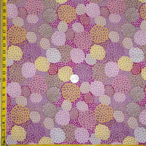 DANCING FLOWERS PINK by Australian Aboriginal Artist JUNE SMITH