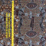 DANCING SPIRIT BROWN by Australian Aboriginal Artist COLLEEN WALLACE