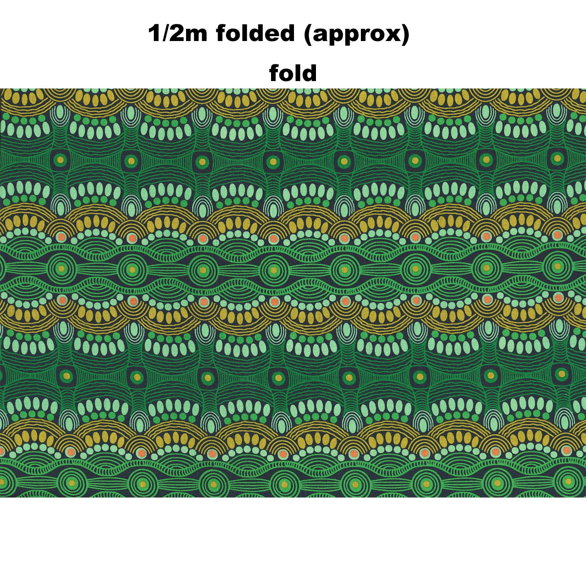 DESERT FLORA GREEN by Aboriginal Artist Roseanne Ellis