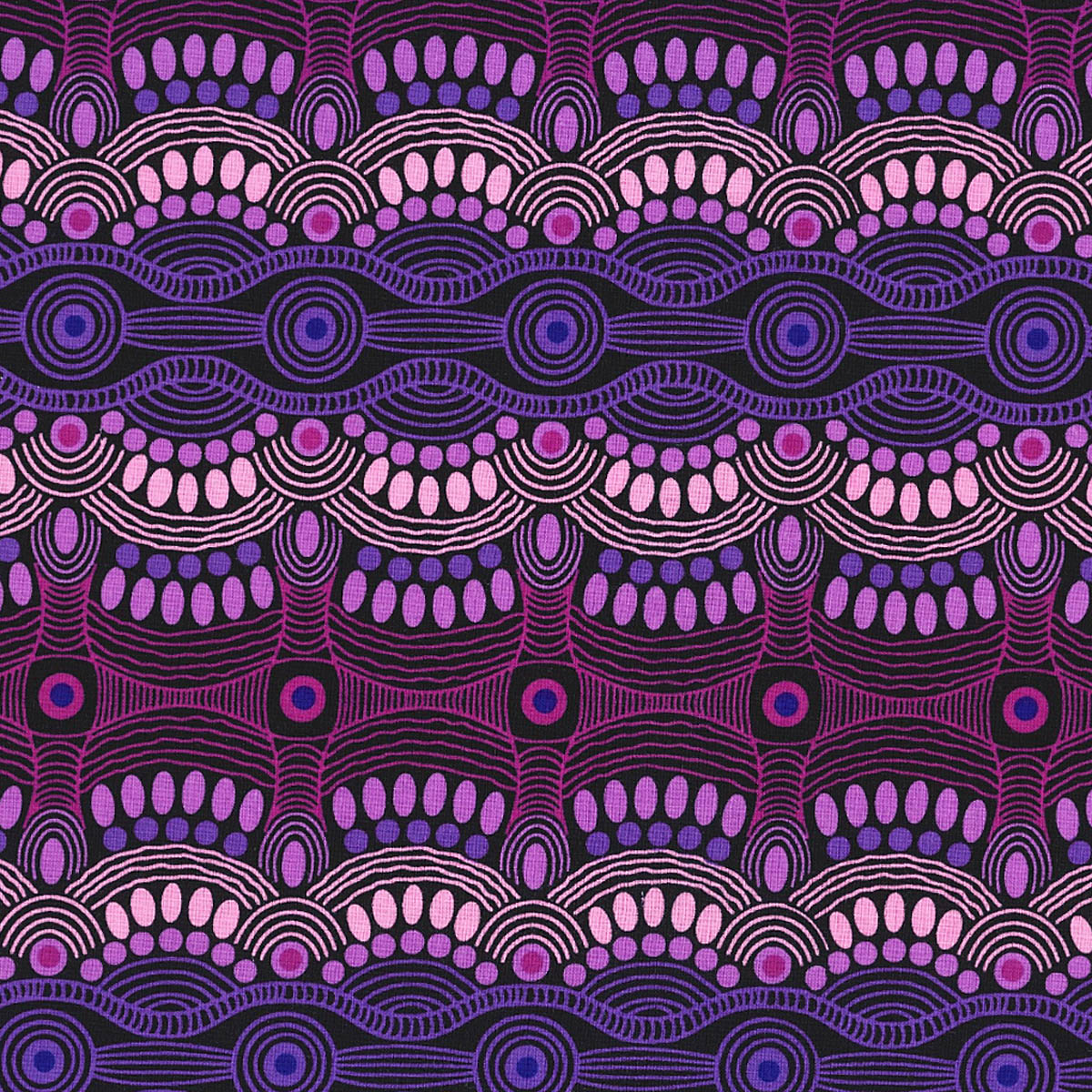 DESERT FLORA PURPLE by Aboriginal Artist Roseanne Ellis