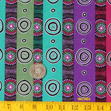 DESERT FLOWERS BLACK by Australian Aboriginal Artist MARIE ELLIS