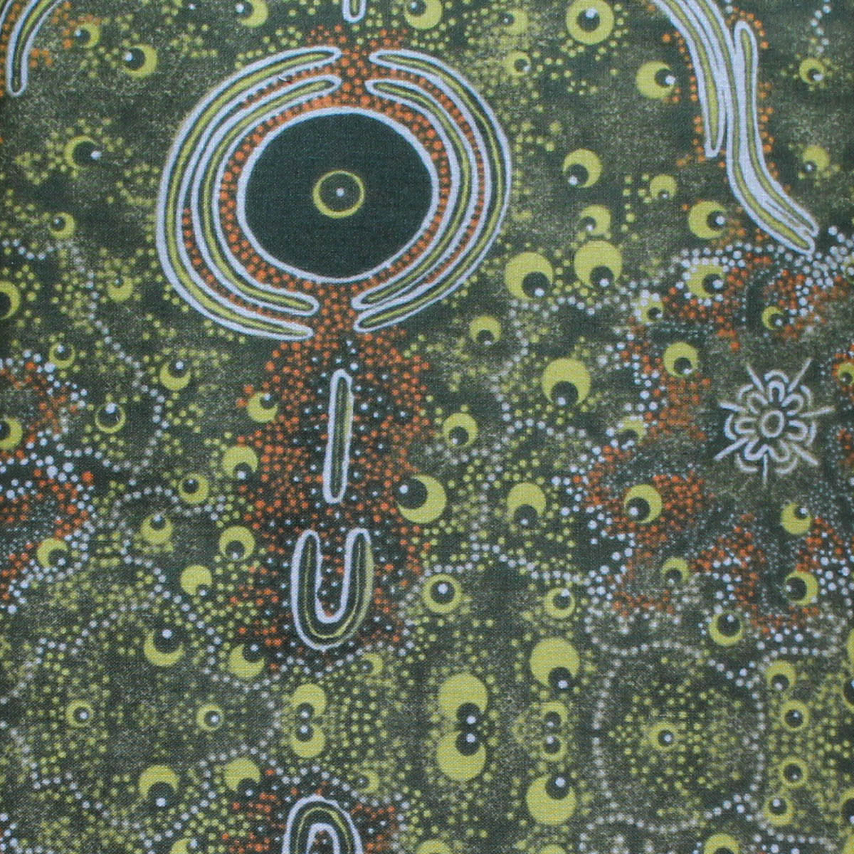DREAMTIME KNOWLEDGE GREEN by Aboriginal Artist TREPHINA SULTAN