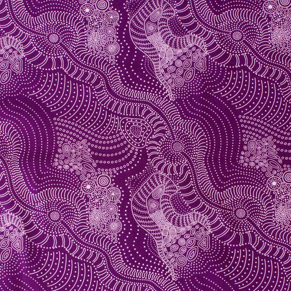 DREAMTIME RIVERBED PURPLE by Aboriginal Artist Anna Pitjara