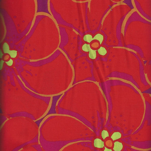 KF/ ELEPHANT FLOWERS ORANGE- Kaffe Fassett