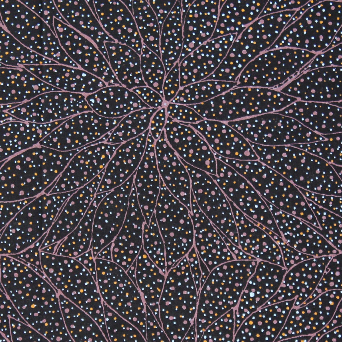 FALLEN SEEDS BLACK by Australian Aboriginal Artist GRACIE MORTON