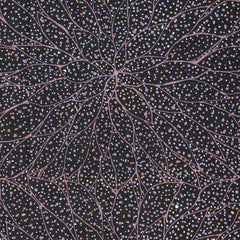 FALLEN SEEDS BLACK by Australian Aboriginal Artist GRACIE MORTON