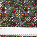 FLOWERS IN THE DESERT BLACK by Australian Aboriginal Artist Lauren Doolan