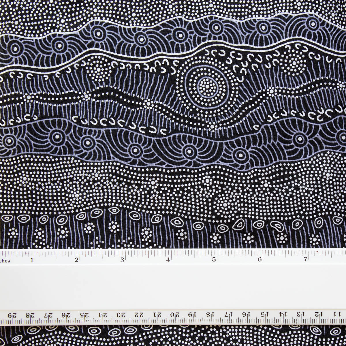GATHERING BY THE CREEK BLACK by Aboriginal Artist Janet Long Nakamarra