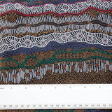 GATHERING BY THE CREEK BROWN by Aboriginal Artist Janet Long Nakamarra