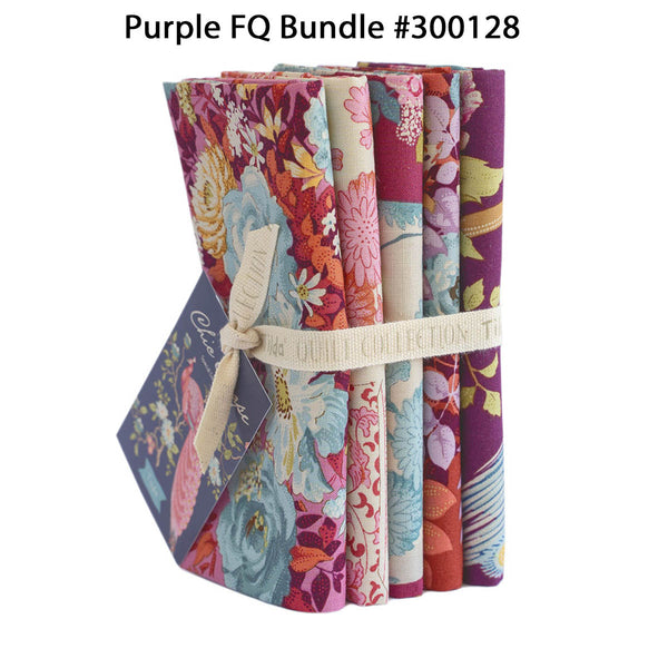Tilda CHIC ESCAPE -  FQ Bundle - # 300128 Grape - 5 FQ's