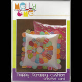 HAPPY SCRAPPY CUSHION -  Creative Pattern Card - by Australian Designer Melanie McNeice