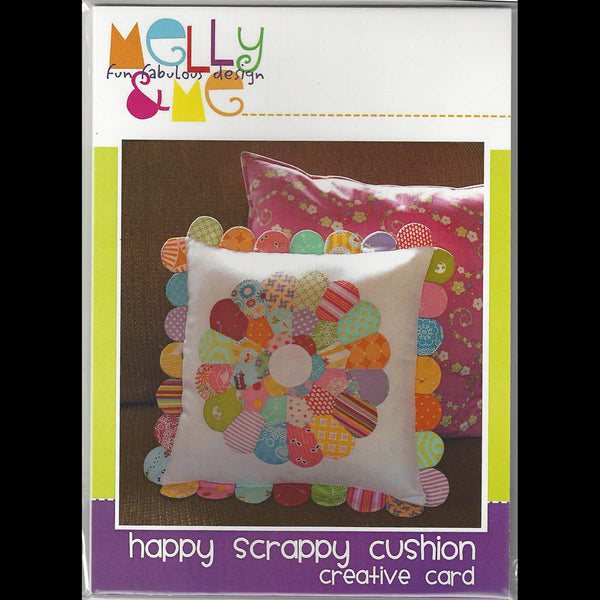 HAPPY SCRAPPY CUSHION -  Creative Pattern Card - by Australian Designer Melanie McNeice