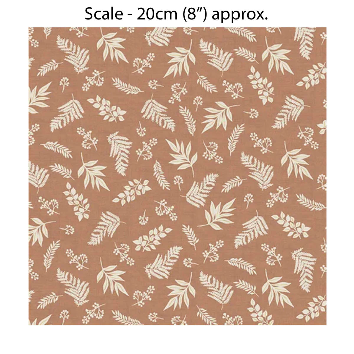 HEDGEROW FOLIAGE RUST - 100% Cotton - by Makower UK