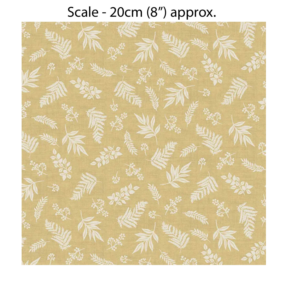 HEDGEROW FOLIAGE YELLOW - 100% Cotton - by Makower UK