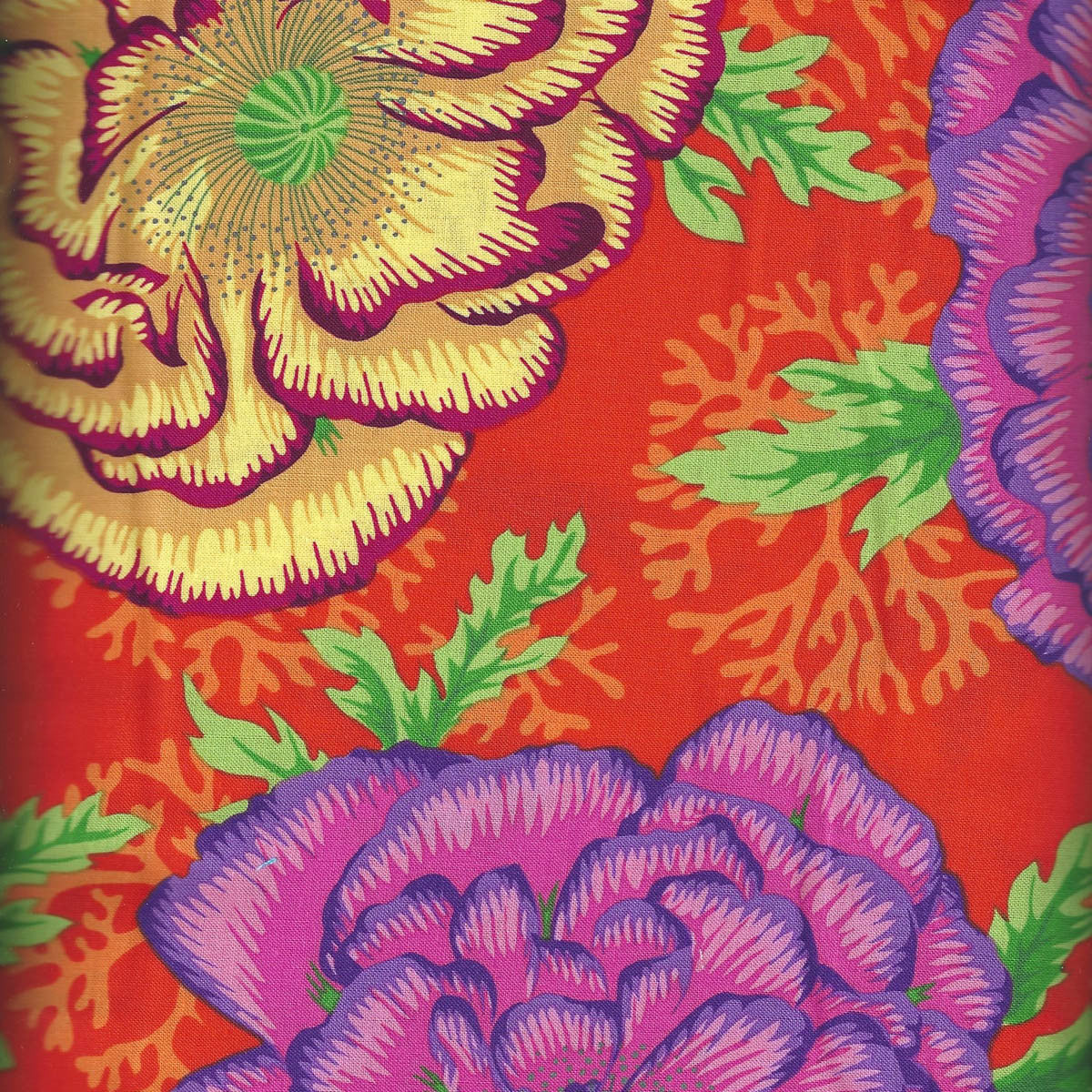 KF/ HENLEY ORANGE- Kaffe Fassett