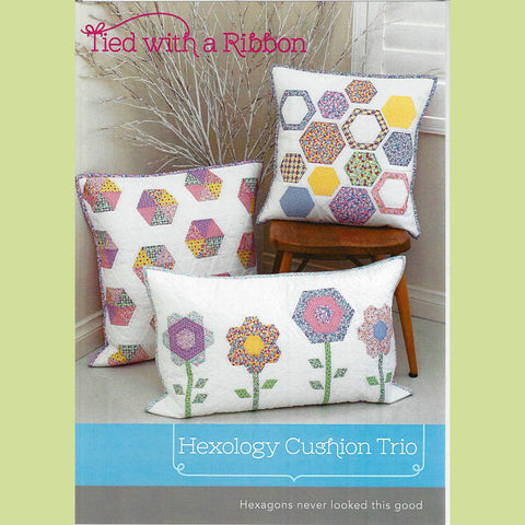 HEXOLOGY CUSHION TRIO - Pattern - by Australian Designer Jemima Flendt - brand:  Tied With A Ribbon