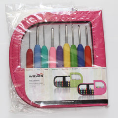 KnitPro - WAVES - Set of 9 Aluminum Crochet Hooks in