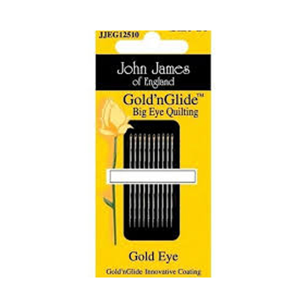 HAND NEEDLES - GOLD 'N GLIDE BIG EYE QUILTING - by John James