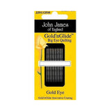 HAND NEEDLES - GOLD 'N GLIDE BIG EYE QUILTING - by John James