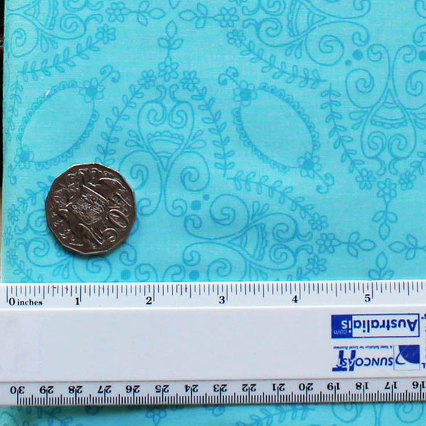 EB/FC LACE Aqua Blue - Flower Child Collection by Rosalie Quinlan