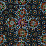 LADIES COLLECTING WILD FRUITS BLUE by Aboriginal Artist Jocelyn Bird