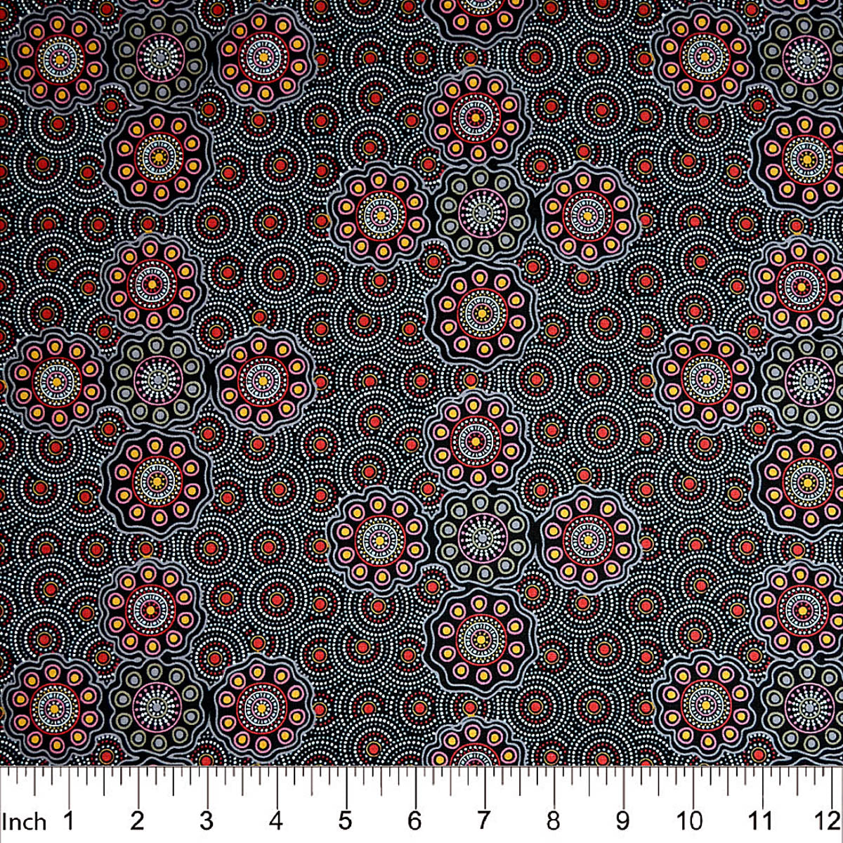 LADIES COLLECTING WILD FRUITS GOLD by Aboriginal Artist Jocelyn Bird