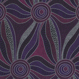 LADIES DANCING WITH WATER PAINTS PURPLE by Aboriginal Artist Roseanne Morton