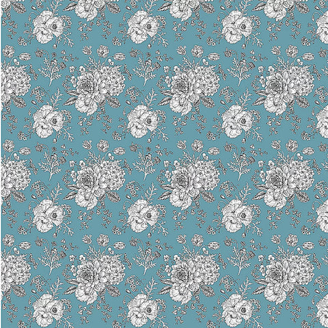 D/CL Devonstone 100% Cotton Lawn  - Blue - 145cm Width - #DV3536