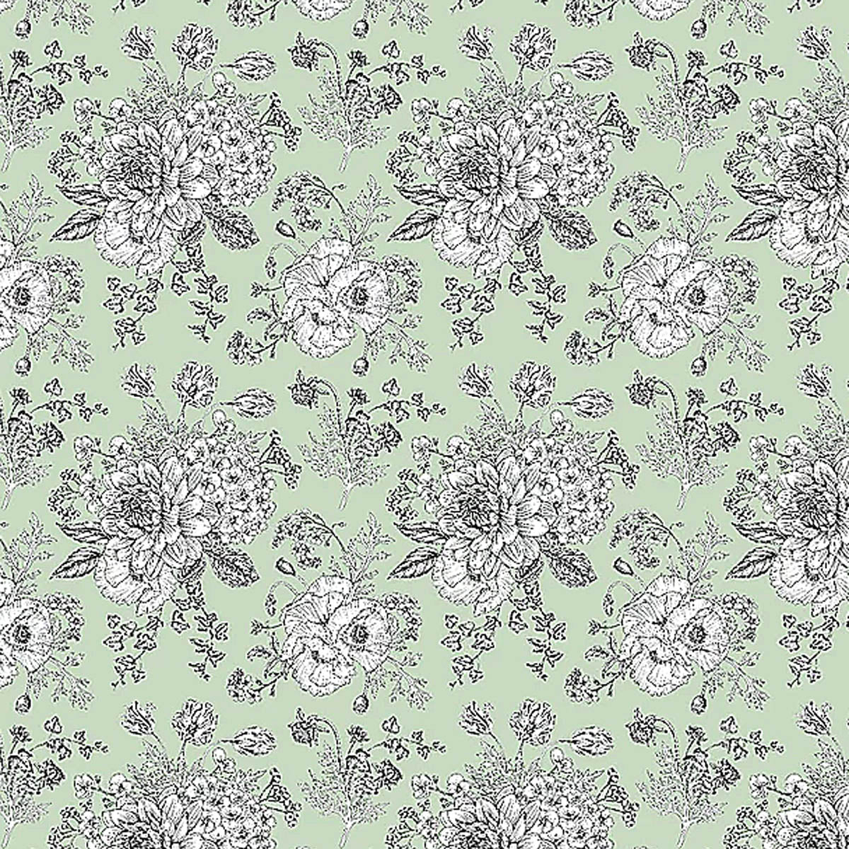 D/CL Devonstone 100% Cotton Lawn  - Light Green - 145cm Width - #DV3532