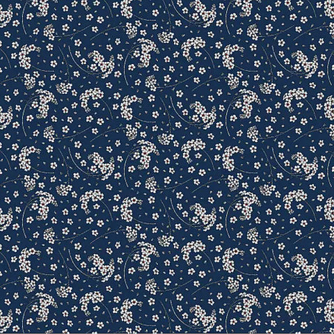 D/CL Devonstone 100% Cotton Lawn  - 145cm Width - #DV3513 - Navy