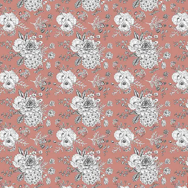 D/CL Devonstone 100% Cotton Lawn  - 145cm Width - #DV3535 - Coral Pink