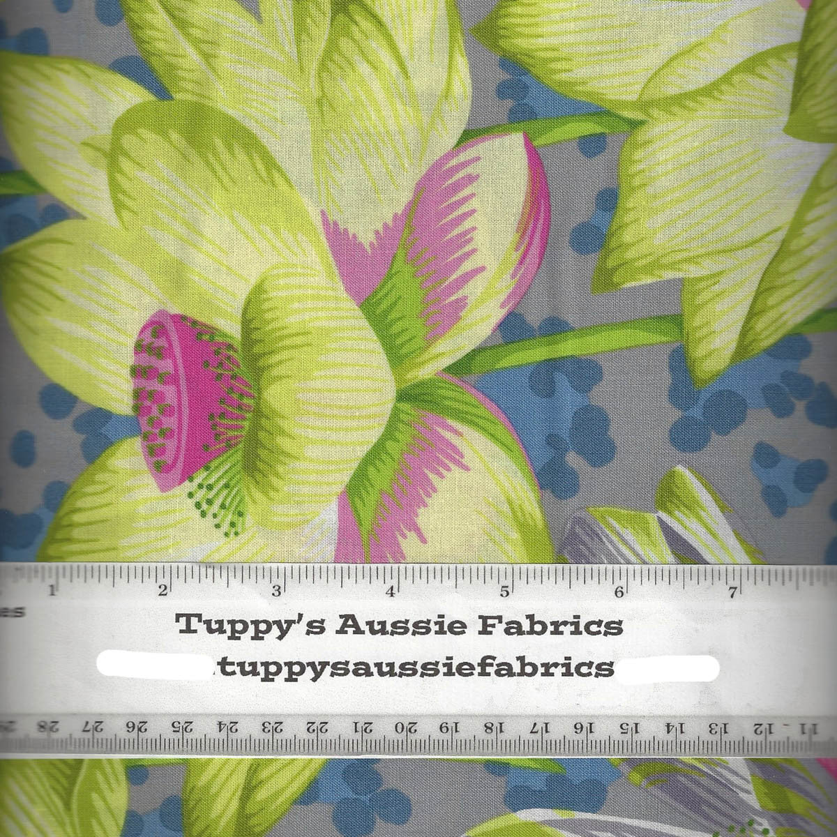 KF/ LEOPARD LOTUS GREY- Kaffe Fassett