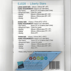 LIBERTY STARS QUILT PATTERN & TEMPLATE - by Australian Designer Emma Jean Jansen