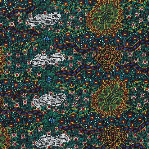 LILLUP DREAMING GREEN by Aboriginal Artist KAREN BIRD