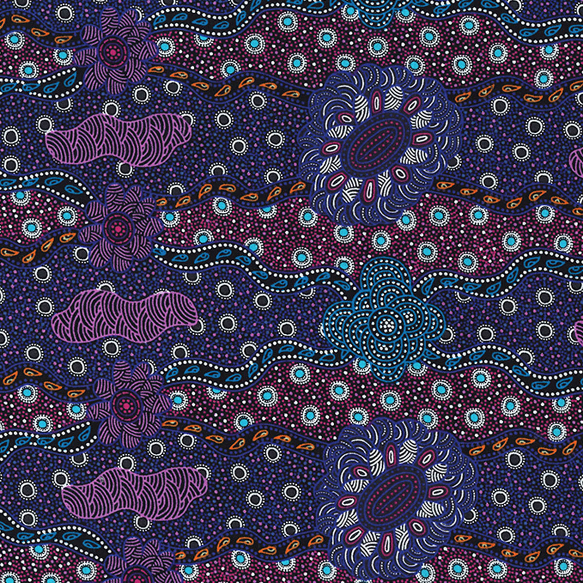 LILLUP DREAMING PURPLE by Aboriginal Artist KAREN BIRD