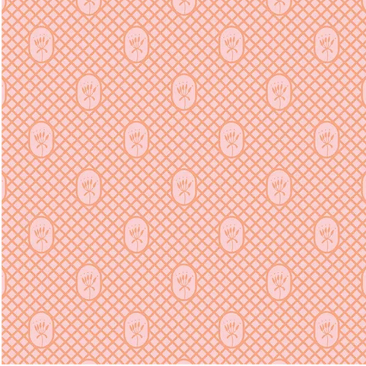 A/ Flora & Fauna LATTICE DESIGN LT APRICOT