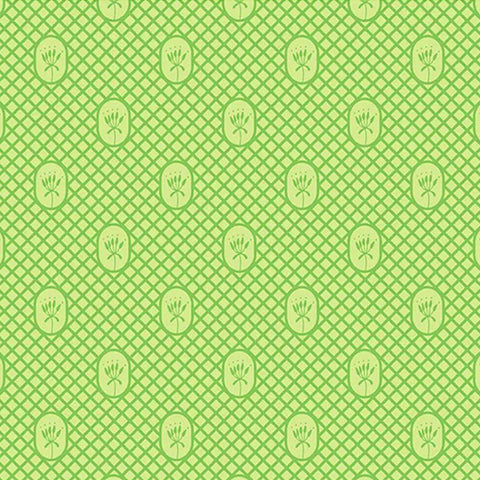 A/ Flora & Fauna LATTICE DESIGN LIME GREEN