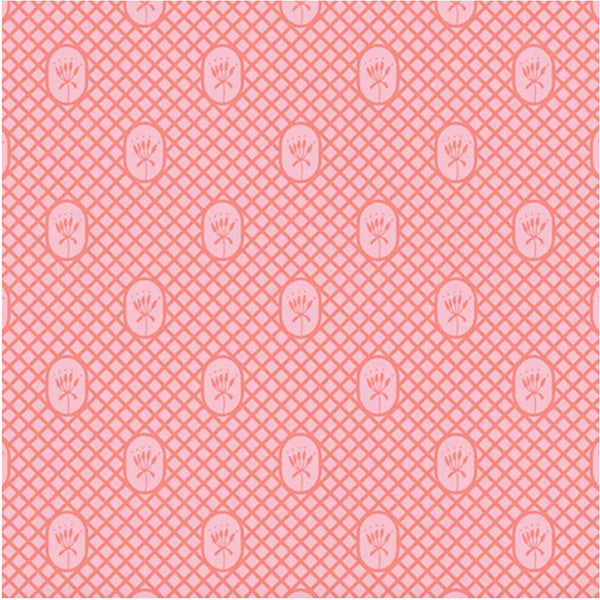A/ Flora & Fauna LATTICE DESIGN PINK