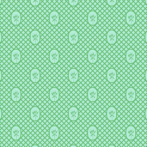 A/ Flora & Fauna LATTICE DESIGN TEAL