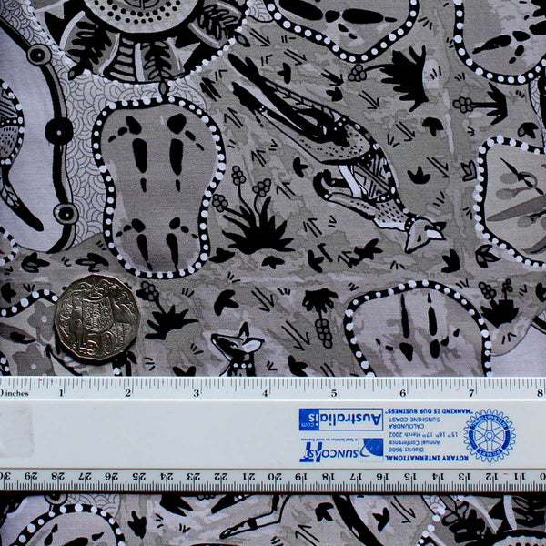 MIRRAM MIRRAM GREY by Australian Aboriginal Artist NAMBOOKA