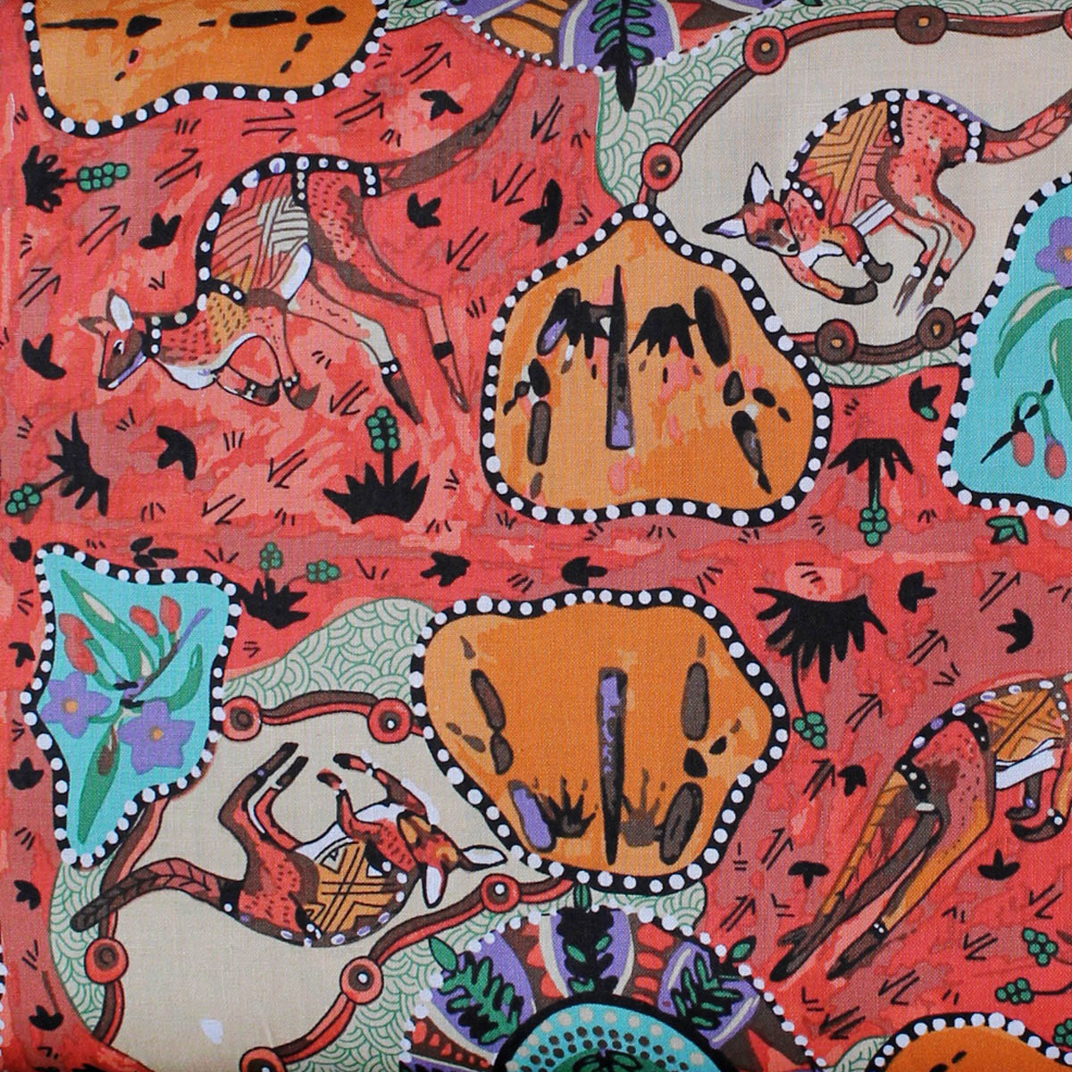MIRRAM MIRRAM RED by Australian Aboriginal Artist NAMBOOKA