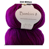 BAMBINI 8 - 8ply/DK/Lt Worsted 100% Australian Merino 50g/115m CHOOSE COLOUR