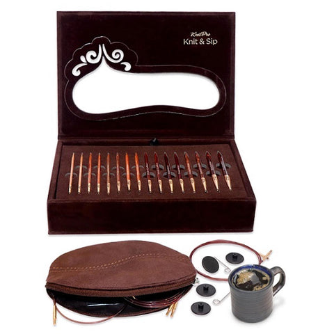 KnitPro  'KNIT & SIP' IC Special Gift Set  #20690 - Interchangeable Knitting Needles - Limited Edition