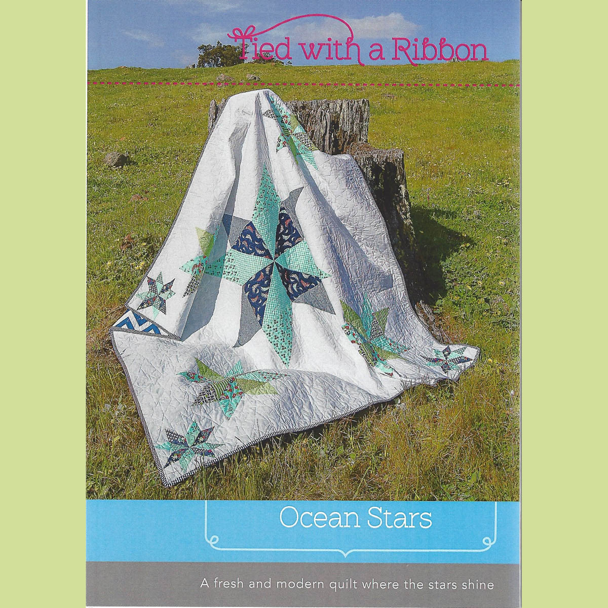 OCEAN STARS - Quilt Pattern - by Australian Designer Jemima Flendt - brand:  Tied With A Ribbon