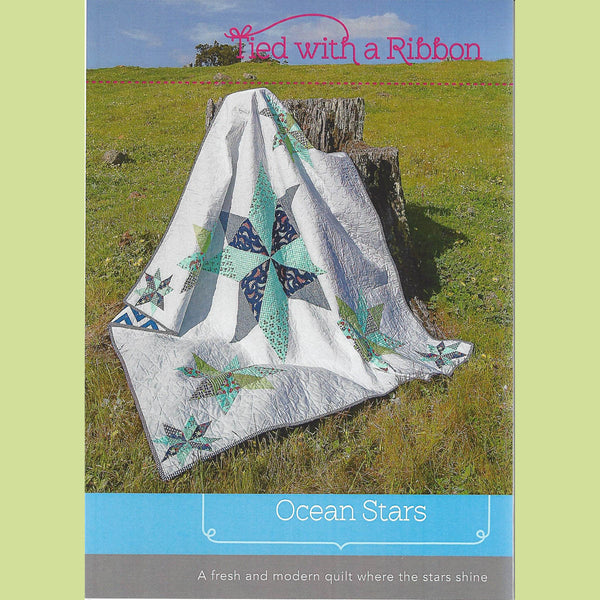 OCEAN STARS - Quilt Pattern - by Australian Designer Jemima Flendt - brand:  Tied With A Ribbon