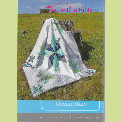 OCEAN STARS - Quilt Pattern - by Australian Designer Jemima Flendt - brand:  Tied With A Ribbon