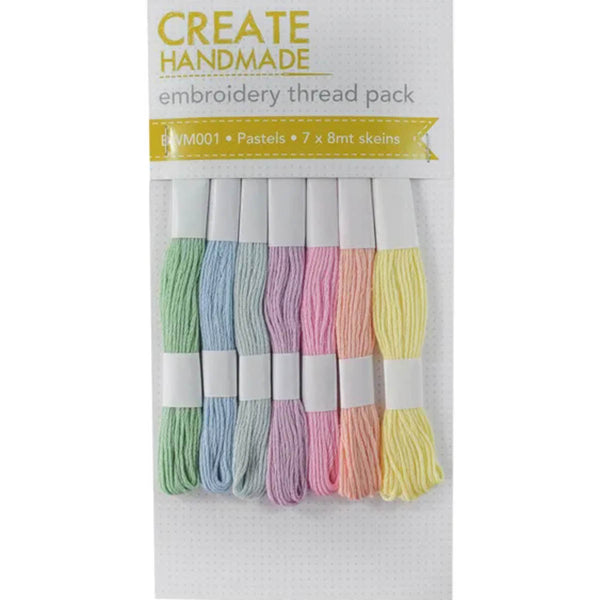 EMBROIDERY THREAD PACK - 7 x 8m Skeins by Create Handmade