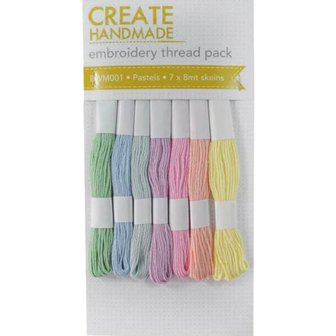 EMBROIDERY THREAD PACK - 7 x 8m Skeins by Create Handmade
